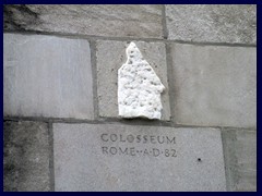 Magnificent Mile 112 - Tribune Tower, pieces from famous structures like Colosseum